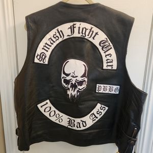 Men's leather vest, rare promotional item from Smash Fight Wear